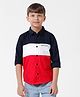 Kate & Oscar Full Sleeves Colour Blocked Shirt - Navy Blue