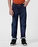 Kate & Oscar Solid Regular Fit Jeans - Dark Blue