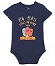 Zeezeezoo Half Sleeves Family Theme My Maasi Loves Me More Than Ice Cream Printed Onesie - Navy Blue