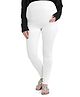 Blush 9 Over The Bump Solid Maternity Leggings - Off White