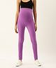 Blush 9 Solid Over The Bump Maternity Leggings - Purple