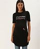 Blush 9 Short Sleeves Promoted To Mommy Printed Top Maternity Wear - Black