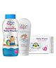 Fabie Baby Potty Care Essential Baby Powder (200g) Diaper Rash Cream (50ml) Baby Wipes (72Pcs) Combo - Pack of 3