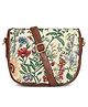 The Clownfish Garnet Series Printed Handicraft Fabric & Tapestry Crossbody Sling Bag - Multicolor