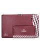The Clownfish Combo of Algo Series Polyester 15.6 inch Laptop Sleeve & Scholar Series Multipurpose Polyester Travel Pouch Pencil Case Toiletry Bag (Maroon)