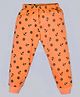 Hrit Sailor Theme All Over Ship Anchor & Helm Printed Lounge Pantss  - Orange