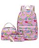 Little Surprise Box Dino Park Backpack with Lunch Bag & Stationery Pouch Pink - 16.9 inches