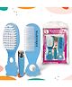 Majestique Baby Hair Brush Comb and Nail Cutter Natural Soft Bristles Gently Grooms Babys Hair Ideal for Baby Grooming Set - Blue