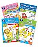 Orchard Toys Set of 4: Unicorn, Mermaids and More, Outer Space, Animals and 1-20 Sticker Colouring Books - English