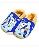 Kidofash Unicorn & Cloud Printed Booties - Blue & Yellow