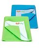 OYO BABY Small Size Baby Bed Protector Mat Pack Of 2 - Light Green & Firoza