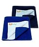 OYO BABY Small Size Baby Bed Protector Mat Pack Of 2 - Royal Blue & Dark Blue