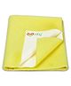 OYO BABY Anti-Piling Fleece Extra Absorbent Instant Dry Sheet, Baby Bed Protector, Waterproof Sheet, Medium (100cm x 70cm), Yellow