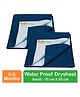 OYO BABY Small Dry Sheet 100% Waterproof for New Born Baby | Protects Mattress, Bed Sheet | Size 50 X 70cm, Pack Of 2 (Dark Sea Blue)