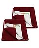 OYO BABY Baby Dry Sheet Small Size | Waterproof Mattress Protector 70×50 cm (Pack of 2) | Extra Absorbent, Quick Dry Bed Pad | Reusable Anti-Piling Fleece | Suitable for Newborn to 6 Months -Maroon
