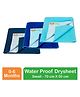 OYO BABY Anti-Piling Fleece Extra Absorbent Instant Dry Sheet, Baby Bed Protector, Waterproof Sheet, Small (70cm x 50cm), Pack of 3 - Royal Blue + Sea Blue + Dark Sea Blue