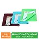 OYO BABY Anti-Piling Fleece Extra Absorbent Instant Dry Sheet, Baby Bed Protector, Waterproof Sheet, Small (70cm x 50cm), Pack of 3 - Sea Blue + Maroon + Light Green