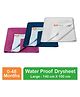 OYO BABY Anti-Piling Fleece Extra Absorbent Instant Dry Sheet, Baby Bed Protector, Waterproof Sheet, Large (140cm x 100cm), Pack of 3 - Dark Sea Blue + Ivory + Rani Pink