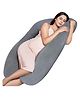 MY ARMOR Micro Fibre U Shaped Pregnancy Pillow with Velvet  Cover - Grey