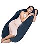 MY ARMOR Micro Fibre U Shaped Pregnancy Pillow with Velvet  Cover - Navy Blue