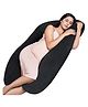 MY ARMOR Micro Fibre U Shaped Pregnancy Pillow with Velvet  Cover - Black