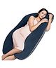 MY ARMOR Micro Fibre U Shaped Pregnancy Pillow with Velvet  Cover -  Grey & Navy Blue