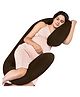 MY ARMOR Micro Fibre C Shaped Maternity Pillow with Velvet Cover - Brown