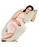 MY ARMOR Micro Fibre C Shaped Maternity Pillow with Velvet Cover - Cream