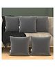 MYARMOR Micro Fibre 12 x 12 inch Square Pillow With Velvet Cover Pack of 5 - Grey