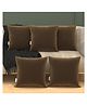 MYARMOR Micro Fibre 12 x 12 inch Square Pillow With Velvet Cover Pack of 5 - Brown