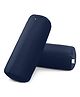 MY ARMOR Micro Fibre Bolster Pillow with Velvet Cover Pack of 2 - Navy Blue