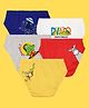 NUSYL Pack Of 5 Octopus And Dinosaur Printed Briefs - Multi Colour