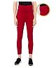Zelena Solid  Maternity Yoga Outdoor Leggings - Maroon
