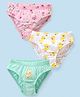 Babyhug 100% Cotton Floral & Duck Printed Panties Pack of 3 - Pink & White