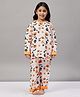 The Kaftan Company Halloween Theme Full Sleeves Spooky Pumpkin Printed Lounge Set - White