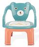 Baybee Plastic Chair for Kids Study Table Chair with Cushion Seat & High Backrest - Green