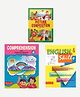 English WorkBook Combo for Class 4 Comprehension Picture Composition & English Skills Vocabulary Grammar Set of 3 Books With Answer Key - English