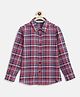 Campana 100% Cotton Full Sleeves Seamless Checked Shirt - Red & Blue