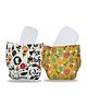 Chinmay Kids Cloth Diaper Cute Prints Free size Reusable Washable Adjustable Snap Buttons Cloth Diaper For Babies With Wet Free Insert Pads Leak Proof & Dry Feel & Set of 2 - White & Yellow