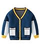 Little Surprise Box Full Sleeves Colour Blocked Sweater - Navy Blue