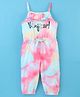 ORRIGANY Cotton Sleeveless Tie-Dye Jumpsuit  Text Printed - Pink & Blue