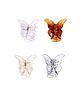 Yellow Chimes Pack Of 4 Butterfly Styled Hair Clips - Multi Colour