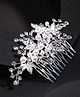 Yellow Chimes Pearls Diamonds Applique Hair Pin - White