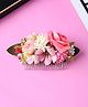 Yellow Chimes Comb Pin for Women Hair Accessories for Women Floral Hair Pins for Women Artificial Floral Hair Pin Bridal Hair Accessories for Wedding Side Pin/Hair Clip/Juda Pin Accessories for Women
