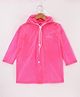 Clownfish Full Sleeves Solid Hooded Raincoat - Pink