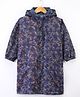 Clownfish Full Sleeves Hooded Raincoat Dots Print - Blue