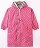 Clownfish Full Sleeves Hooded Raincoat Polka Dots Print - Pink