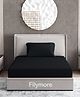 Filymore 240TC Pure Microfiber Plain Single Bed Bedsheet with 1 Pillow Cover - Black
