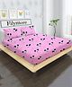 Filymore Micky Mouse Kids Double Bedsheet with 2 Pillow Coverss Cute Cartoon Printed Bed Cover Made with Pure Microfiber - Pink and Black