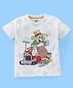 Babyhug Cotton Jersey Knit Half Sleeves T-Shirt with Tom & Jerry Print - White